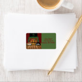 Huskies von Feiertagen durch die Labels "Fireplace Adressaufkleber (Insitu)