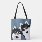 Huskieses Allover Tote Tasche (Rückseite)