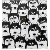 Huskieses Duschvorhang (Vorderseite)