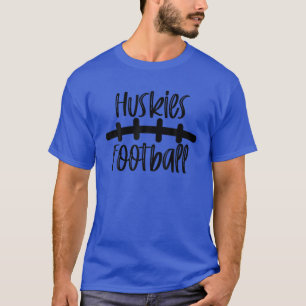 Huskieses Football School Spirit Team Mascot Spiel T-Shirt