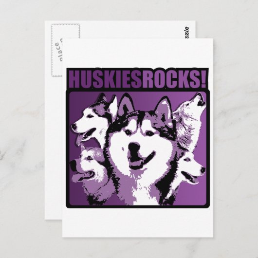 Huskieses Rock! Postkarte (Vorne/Hinten)