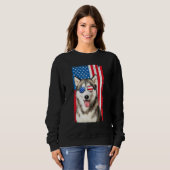 Husky 4th Of July Men Siberian Husky Dog Love Owne Sweatshirt (Vorne ganz)