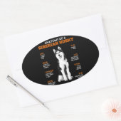 Husky | Anatomie sibirischer Hunde Ovaler Aufkleber (Umschlag)