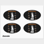 Husky | Anatomie sibirischer Hunde Ovaler Aufkleber (Blatt)