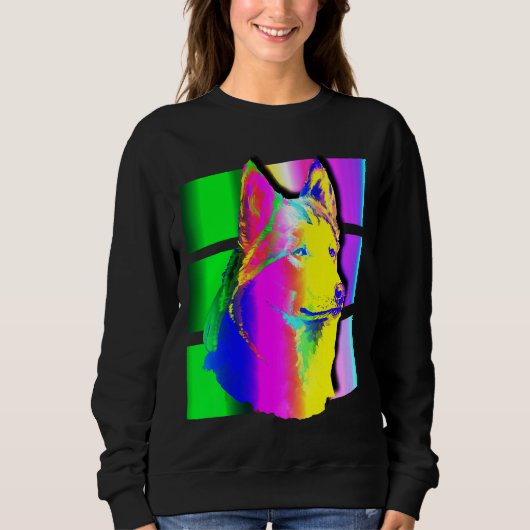 Husky Art Animal Sweatshirt (Vorderseite)