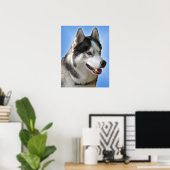 Husky Art Print Sled Dog Art Poster Husky Geschenk (Heimbüro)
