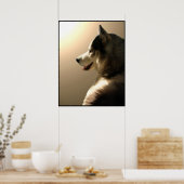 Husky Art Print Sled Dog Art Poster Husky Geschenk (Küche)