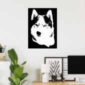 Husky Art Print Sled Dog Art Poster Husky Geschenk (Heimbüro)