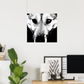 Husky Art Print Sled Dog Art Poster Wolf Pup Gesch (Heimbüro)