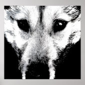 Husky Art Print Sled Dog Art Poster Wolf Pup Gesch (Vorne)
