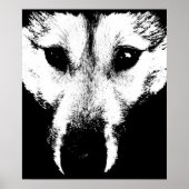 Husky Art Print Sled Dog Art Poster Wolf Pup Gesch (Vorne)