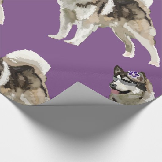 Husky Art Wrapping Paper Geschenkpapier (Ecke)