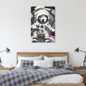 Husky Astronaut Canvas Print Leinwanddruck (Insitu (Schlafzimmer))