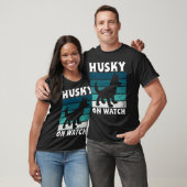 Husky auf Beobachtung wichtig T-Shirt (Unisex)