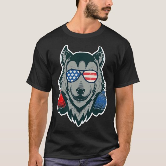 Husky auf Beobachtung wichtig T-Shirt (Vorderseite)