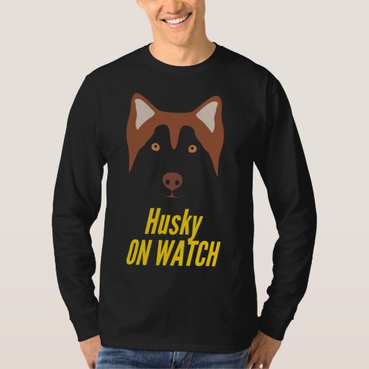 Husky auf dem Leiter des sibirischen Huskys T-Shirt (Vorderseite)