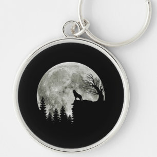 Husky auf Mountain Halloween Graphic T-Shirts Gesc Schlüsselanhänger