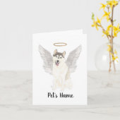 Husky-Beileid-Gedenkmal Karte (Gelbe Blume)