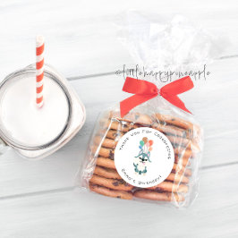 Husky Birthday Party Danke Runder Aufkleber