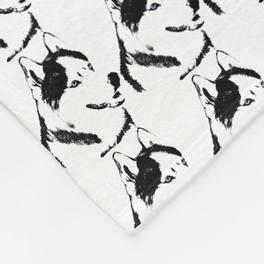 Husky Blanket Cool Sibirien Husky Fleece Blanket (Ecke)