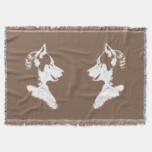 Husky Blanket Siberian Husky Dog Throw Blankets Decke (Vorderseite)