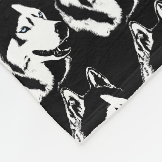 Husky Blanket Siberian Husky Sled Dog Blankets Fleecedecke (Ecke)