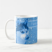 Husky blau Frohe Weihnachten Daddy Kaffeetasse (Links)