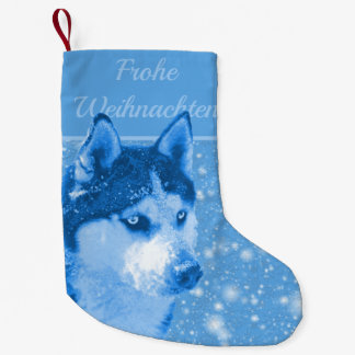 Husky blau Frohe Weihnachten für Daddy Kleiner Weihnachtsstrumpf