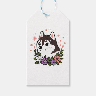 Husky Blume Hund Lover Malamute Geschenkanhänger