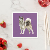 Husky Blume Lila Napkins Serviette (Beispiel)