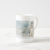 Husky Bone China Tasse (Vorderseite Rechts)