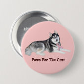 Husky-Brustkrebs-Knopf Button (Vorne & Hinten)