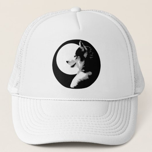 Husky Caps Schlittenhunde Husky / Wolfshüte Gesche Truckerkappe (Vorderseite)