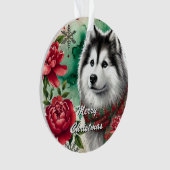 Husky Christmas Dreams Weihnachtsdekoration Ornament (Vorderseite)
