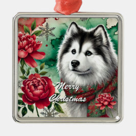Husky Christmas Dreams Weihnachtsdekoration Ornament Aus Metall