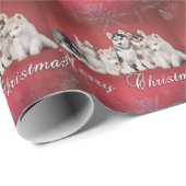 Husky Christmas Geschenkpapier (Rolleneckpunkt)