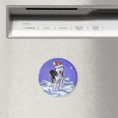 Husky Christmas Magnet (In Situ (Geschirrspüler))