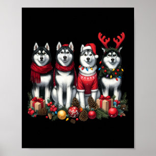 Husky Christmas Poster