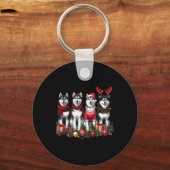 Husky Christmas Schlüsselanhänger (Vorderseite)
