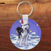 Husky Christmas Schlüsselanhänger (Vorderseite)