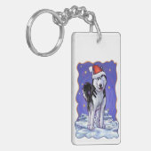 Husky Christmas Schlüsselanhänger (Vorderseite links)
