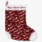 Husky Christmas Strumpf Personalisiert Dog Strumpf Großer Weihnachtsstrumpf (Vorderseite)