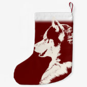 Husky Christmas Strumpf Personalisiert Pup Strumpf Kleiner Weihnachtsstrumpf (Rückseite)