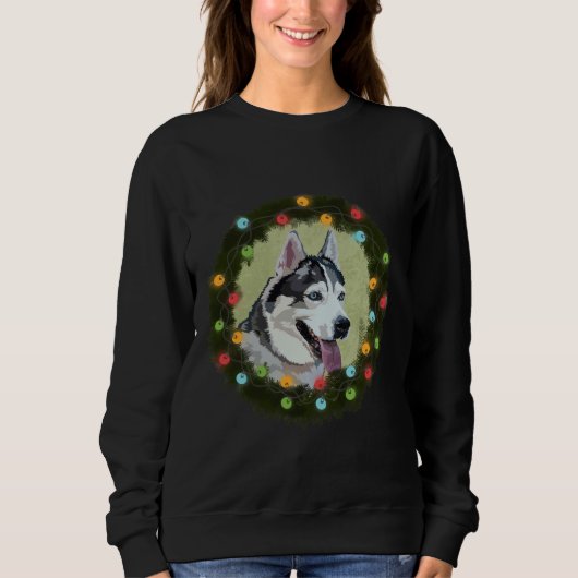 Husky Christmas Sweatshirt (Vorderseite)