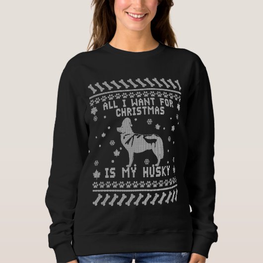 Husky Christmas Sweatshirt (Vorderseite)