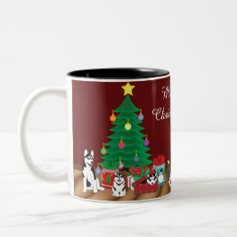 Husky Christmas Tasse