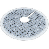 Husky Christmas Tree Skirt Sled Dog Tree Skirts Polyester Weihnachtsbaumdecke (Schrägansicht)