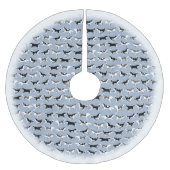 Husky Christmas Tree Skirt Sled Dog Tree Skirts Polyester Weihnachtsbaumdecke (Vorderseite)