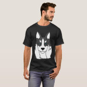 Husky Chubby Cheeks Funny Dog Geschenk T-Shirt (Vorne ganz)