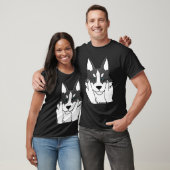 Husky Chubby Cheeks Funny Dog Geschenk T-Shirt (Unisex)